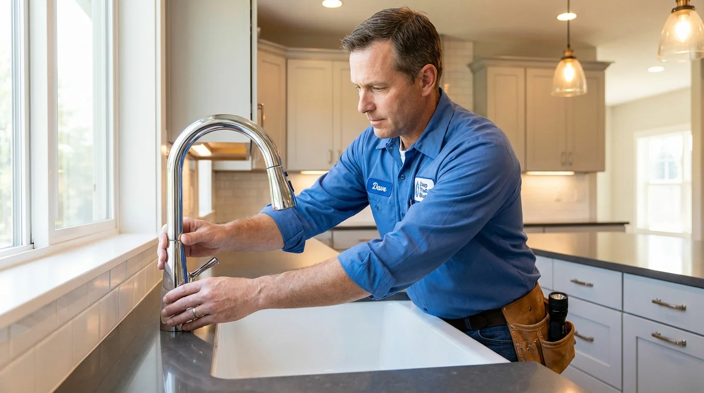 Kitchen faucet installation by Johns Plumbing LLC in Madrid