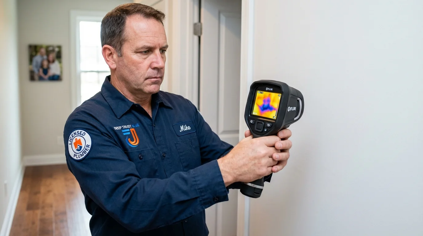 Thermal imaging leak detection by Johns Plumbing LLC in Madrid